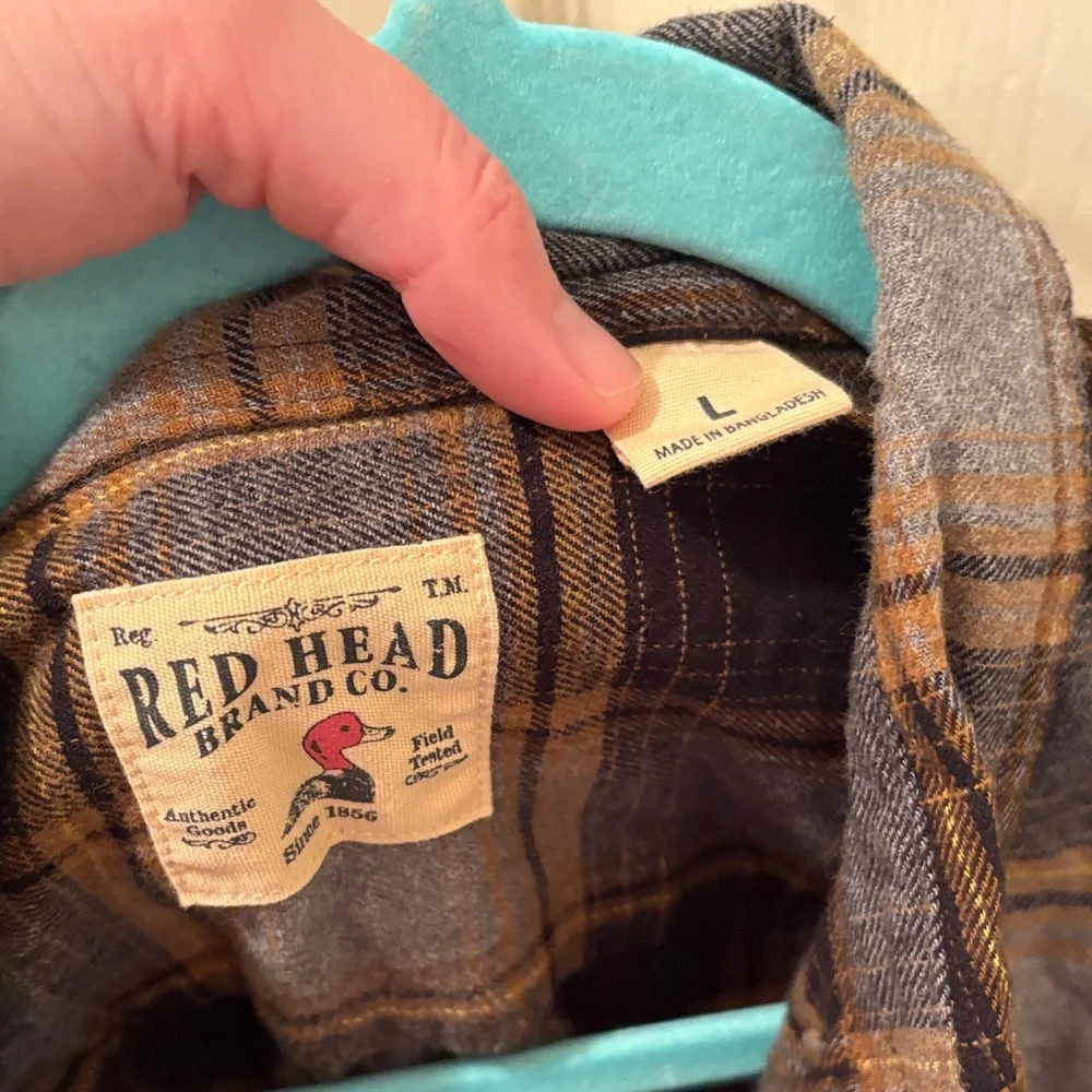 Men's Gray and Brown Checkered Shirt - Picture 2 of 3